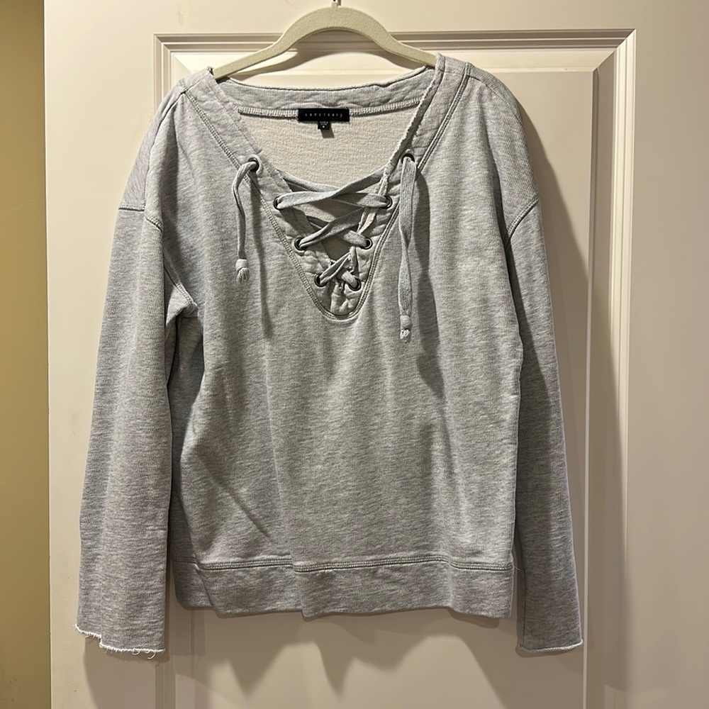 Grey cotton pull over